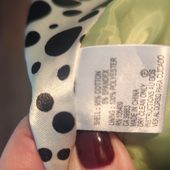 Green Cropped Double Breasted Old Money Cropped Office Siren Blazer sz 14P - Picture 9 of 10